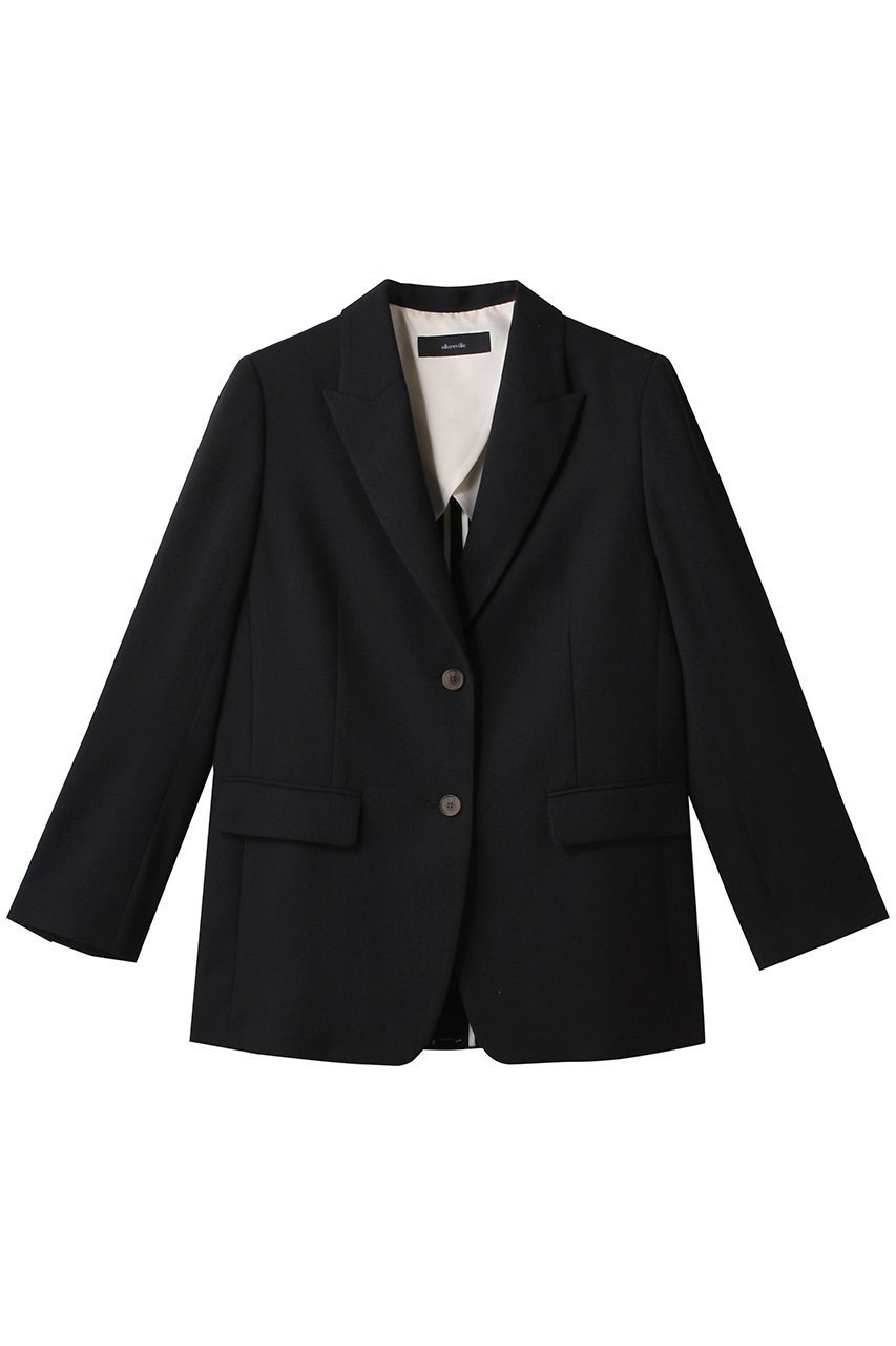 【アルアバイル/allureville】のリネンライクテーラードジャケット インテリア・キッズ・メンズ・レディースファッション・服の通販 founy(ファニー) 　ファッション　Fashion　レディースファッション　Fashion for Women　アウター　Coat / Outerwear Collection　レディースジャケット・軽アウター　Jackets　テーラードジャケット / 通勤・きれいめスタイル　Tailored Jackets & Blazers　シンプル　Simple, Minimal　ジャケット　Jacket, Outerwear　スラックス　Slacks, Dress Pants　デニム　Denim, Jeans Material　フォルム　Silhouette, Form　ネイビー|ID: prp329100004441153 ipo3291000000032707073
