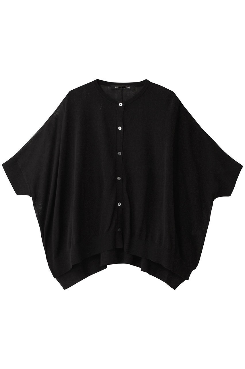 【ミズイロ インド/mizuiro ind】のhigh gauze C/neck wide C/D カーディガン インテリア・キッズ・メンズ・レディースファッション・服の通販 founy(ファニー) 　ファッション　Fashion　レディースファッション　Fashion for Women　トップス・カットソー　Cut & Sew Tops　ニット　Knit Tops & Sweaters　カーディガン・羽織り　Layered Style Cardigans　カーディガン　Cardigan, Knitwear　シアー　Sheer, See-Through　シンプル　Simple, Minimal　タンク　Tank Top, Sleeveless Top　black|ID: prp329100004441154 ipo3291000000032918387