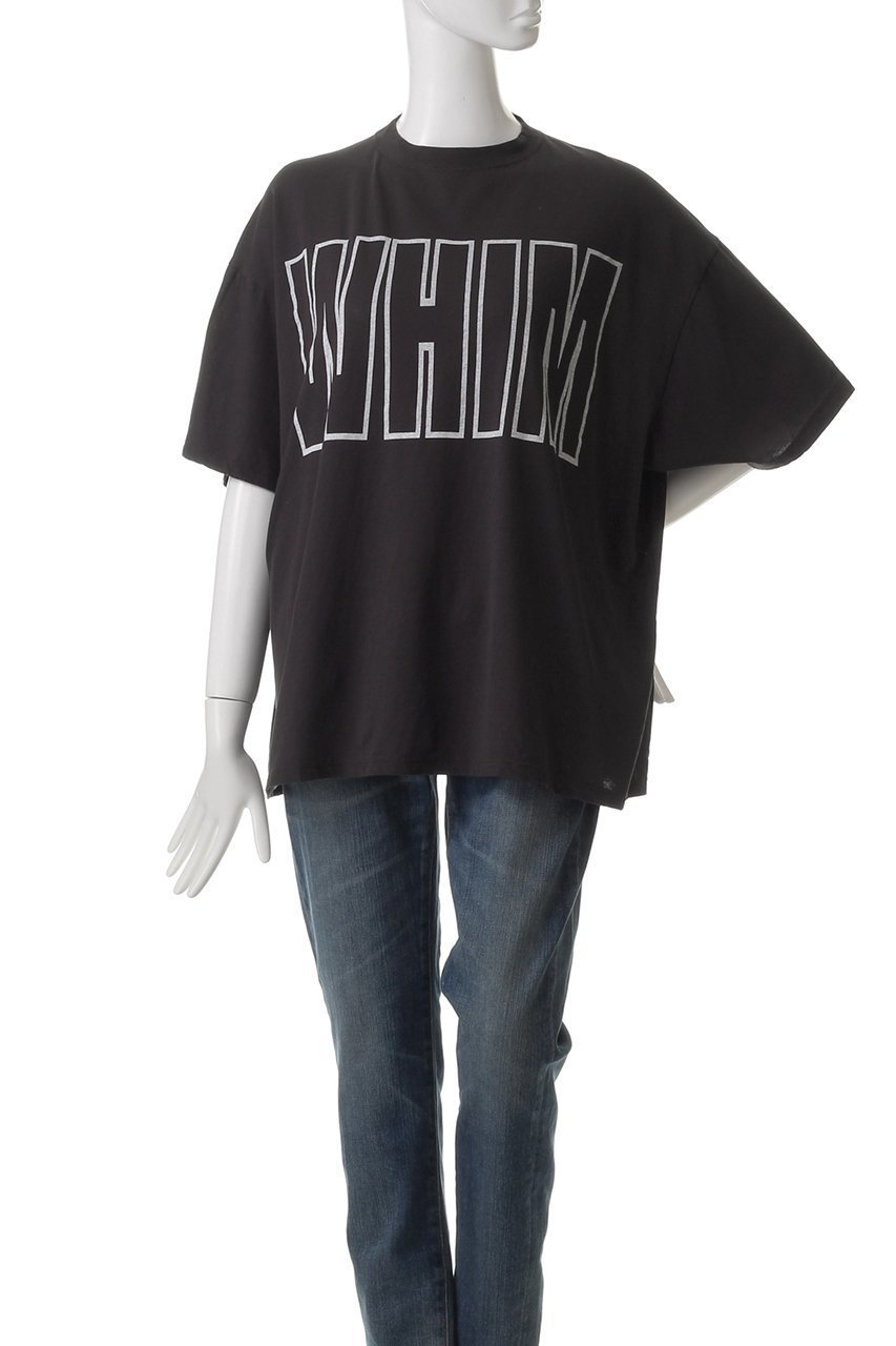 【ウィムガゼット/Whim Gazette】のリラックスロゴTシャツ 人気、トレンドファッション・服の通販 founy(ファニー) 　ファッション　Fashion　レディースファッション　WOMEN　トップス・カットソー　Tops/Tshirt　シャツ/ブラウス　Shirts/Blouses　ロング / Tシャツ　T-Shirts　カットソー　Cut and Sewn　ショート　Short　シンプル　Simple　スリーブ　Sleeve　デニム　Denim　フロント　Front　プリント　Print　リラックス　Relax　other-2|ID: prp329100004441155 ipo3291000000031256403
