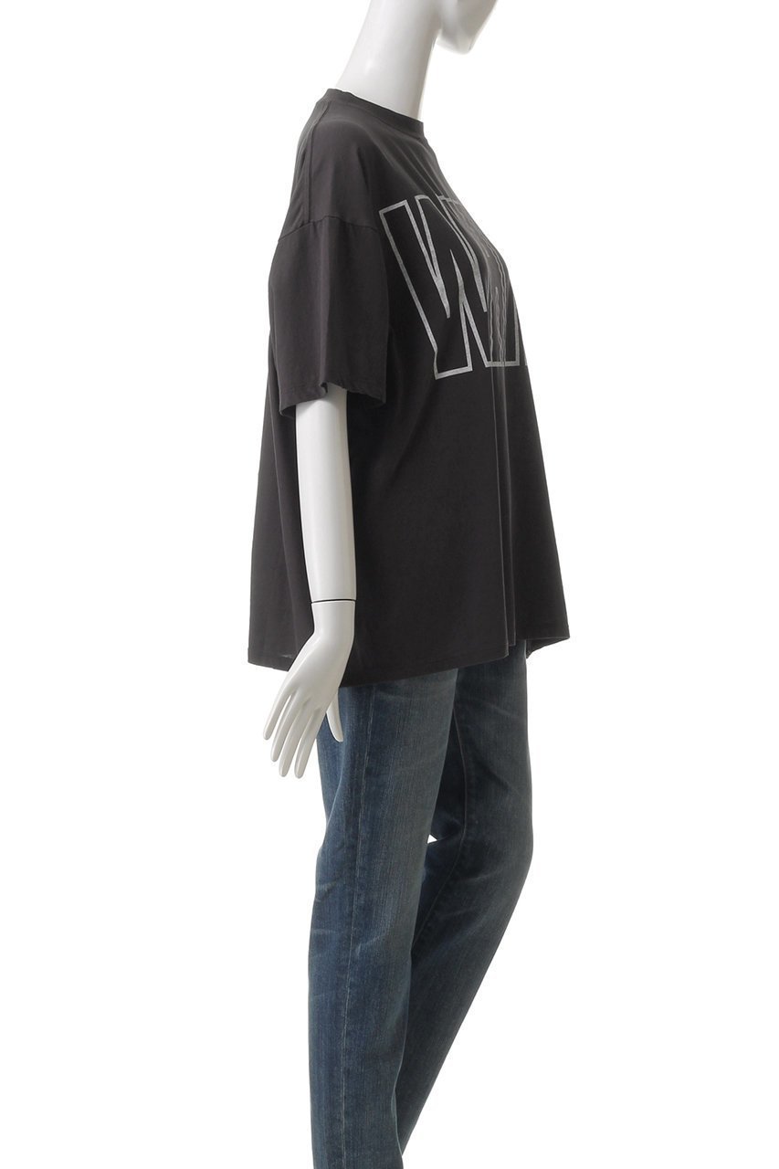 【ウィムガゼット/Whim Gazette】のリラックスロゴTシャツ 人気、トレンドファッション・服の通販 founy(ファニー) 　ファッション　Fashion　レディースファッション　WOMEN　トップス・カットソー　Tops/Tshirt　シャツ/ブラウス　Shirts/Blouses　ロング / Tシャツ　T-Shirts　カットソー　Cut and Sewn　ショート　Short　シンプル　Simple　スリーブ　Sleeve　デニム　Denim　フロント　Front　プリント　Print　リラックス　Relax　other-3|ID: prp329100004441155 ipo3291000000031256405
