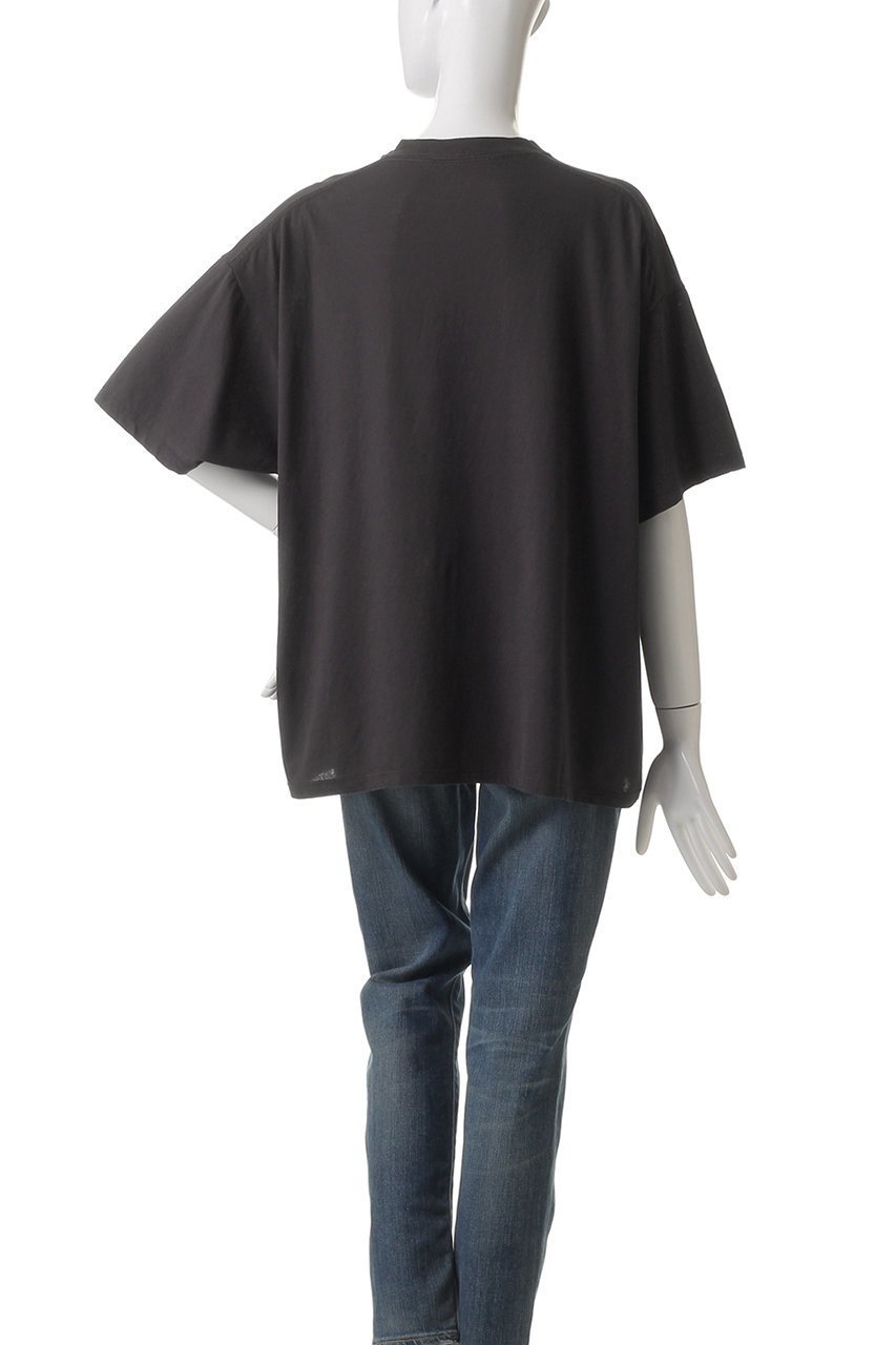 【ウィムガゼット/Whim Gazette】のリラックスロゴTシャツ 人気、トレンドファッション・服の通販 founy(ファニー) 　ファッション　Fashion　レディースファッション　WOMEN　トップス・カットソー　Tops/Tshirt　シャツ/ブラウス　Shirts/Blouses　ロング / Tシャツ　T-Shirts　カットソー　Cut and Sewn　ショート　Short　シンプル　Simple　スリーブ　Sleeve　デニム　Denim　フロント　Front　プリント　Print　リラックス　Relax　other-4|ID: prp329100004441155 ipo3291000000031256406