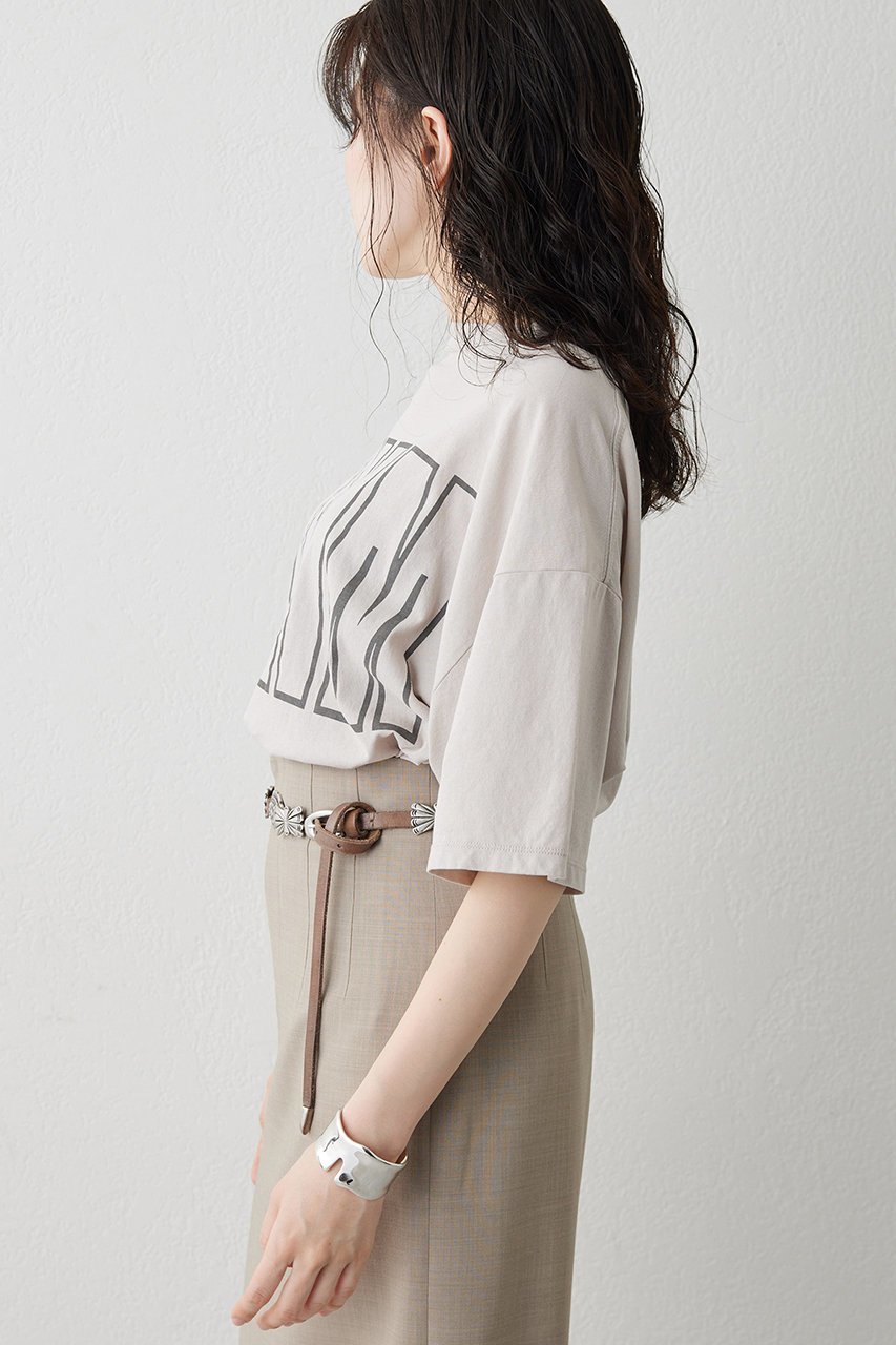 【ウィムガゼット/Whim Gazette】のリラックスロゴTシャツ 人気、トレンドファッション・服の通販 founy(ファニー) 　ファッション　Fashion　レディースファッション　WOMEN　トップス・カットソー　Tops/Tshirt　シャツ/ブラウス　Shirts/Blouses　ロング / Tシャツ　T-Shirts　カットソー　Cut and Sewn　ショート　Short　シンプル　Simple　スリーブ　Sleeve　デニム　Denim　フロント　Front　プリント　Print　リラックス　Relax　other-7|ID: prp329100004441155 ipo3291000000031604124