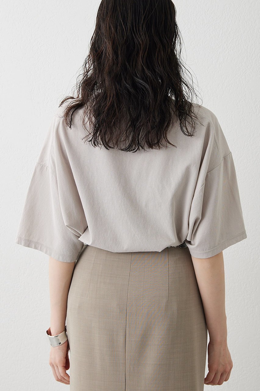 【ウィムガゼット/Whim Gazette】のリラックスロゴTシャツ 人気、トレンドファッション・服の通販 founy(ファニー) 　ファッション　Fashion　レディースファッション　WOMEN　トップス・カットソー　Tops/Tshirt　シャツ/ブラウス　Shirts/Blouses　ロング / Tシャツ　T-Shirts　カットソー　Cut and Sewn　ショート　Short　シンプル　Simple　スリーブ　Sleeve　デニム　Denim　フロント　Front　プリント　Print　リラックス　Relax　other-8|ID: prp329100004441155 ipo3291000000031604125