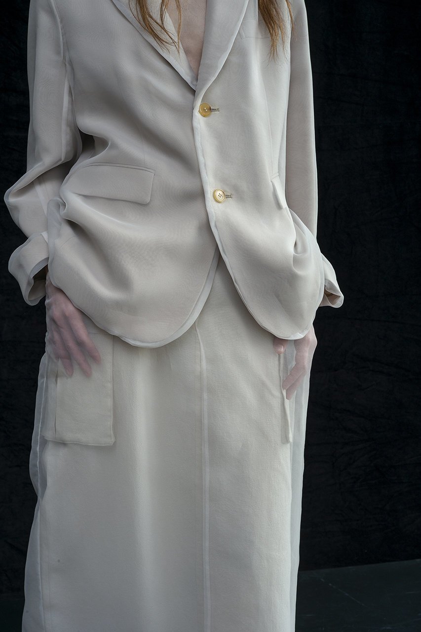 【ミラ ショーン バイ チカ キサダ/mila schon by chika kisada】のレイヤードジャケット 人気、トレンドファッション・服の通販 founy(ファニー) 　ファッション　Fashion　レディースファッション　WOMEN　アウター　Coat Outerwear　ジャケット　Jackets　エレガント 上品　Elegant　オーガンジー　Organdy　ジャケット　Jacket　ジョーゼット　Georgette　ダブル　Double　ポケット　Pocket　other-8|ID: prp329100004441162 ipo3291000000031326024