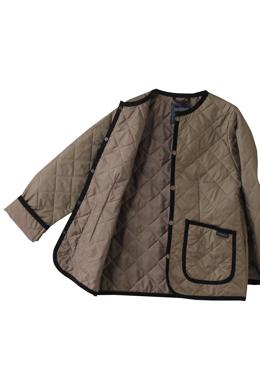 【ラベンハム/lavenham】のLAVENSTER CORNARD ノーカラージャケット 人気、トレンドファッション・服の通販 founy(ファニー) 　ファッション　Fashion　レディースファッション　WOMEN　アウター　Coat Outerwear　ジャケット　Jackets　ブルゾン　Blouson/Jackets　ノーカラージャケット　No Collar Leather Jackets　シンプル　Simple　ジャケット　Jacket　パイピング　Piping　ブルゾン　Blouson　ライナー　Liner　エレガント 上品　Elegant　other-6|ID: prp329100004441172 ipo3291000000031326047