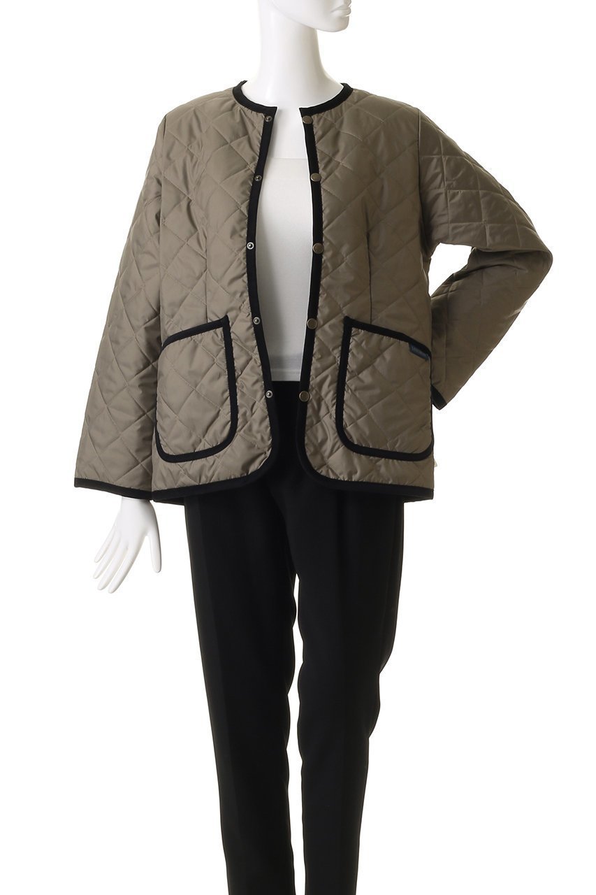 【ラベンハム/lavenham】のLAVENSTER CORNARD ノーカラージャケット 人気、トレンドファッション・服の通販 founy(ファニー) 　ファッション　Fashion　レディースファッション　WOMEN　アウター　Coat Outerwear　ジャケット　Jackets　ブルゾン　Blouson/Jackets　ノーカラージャケット　No Collar Leather Jackets　シンプル　Simple　ジャケット　Jacket　パイピング　Piping　ブルゾン　Blouson　ライナー　Liner　エレガント 上品　Elegant　other-7|ID: prp329100004441172 ipo3291000000031326048