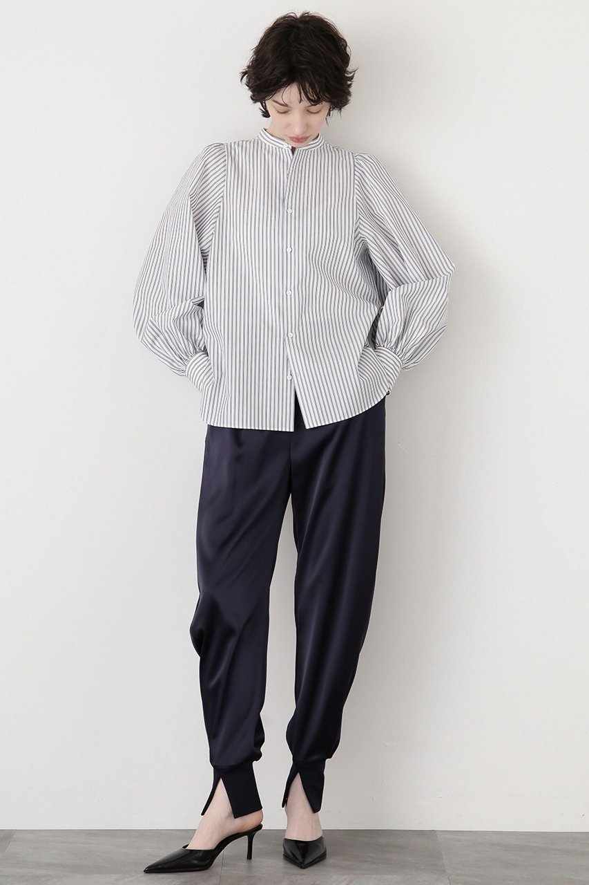 【ヒューエルミュージアム/hueLe Museum】の【STUMBLY】Curvy Jogger Satin Pants インテリア・キッズ・メンズ・レディースファッション・服の通販 founy(ファニー) 　ファッション　Fashion　レディースファッション　WOMEN　パンツ　Pants　なめらか　Smooth　サテン　Satin　スポーティ　Sporty　スリム　Slim　フェミニン　Feminine　ネイビー|ID: prp329100004441176 ipo3291000000031874606
