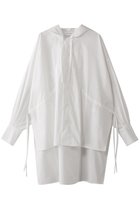 【ヒューエルミュージアム/hueLe Museum】の【STUMBLY】Hooded Big Silhouette Shirt 人気、トレンドファッション・服の通販 founy(ファニー) ファッション Fashion レディースファッション Fashion for Women トップス・カットソー Cut & Sew Tops シャツ・ブラウス・オフィスカジュアル Elegant Blouses & Button-Ups シンプル Simple, Minimal スリーブ Sleeve, Long Sleeve / Short Sleeve フォルム Silhouette, Form リボン Ribbon, Bow ロング Long, Long-Length thumbnail ホワイト|ID: prp329100004441177 ipo3291000000033936999