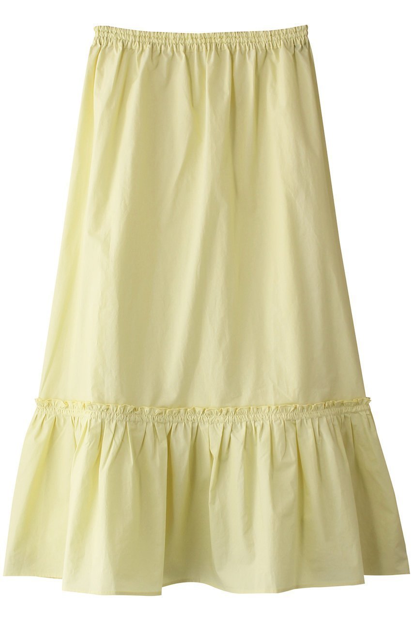 【ナナデコール/nanadecor】のKOタイプライターフリルスカート インテリア・キッズ・メンズ・レディースファッション・服の通販 founy(ファニー) 　ファッション　Fashion　レディースファッション　Fashion for Women　スカート　Skirts　シンプル　Simple, Minimal　タイプライター　Typewriter Fabric, Crisp Cotton　フェミニン　Feminine, Girly　フリル　Frill, Ruffle　イエロー|ID: prp329100004441187 ipo3291000000036562965