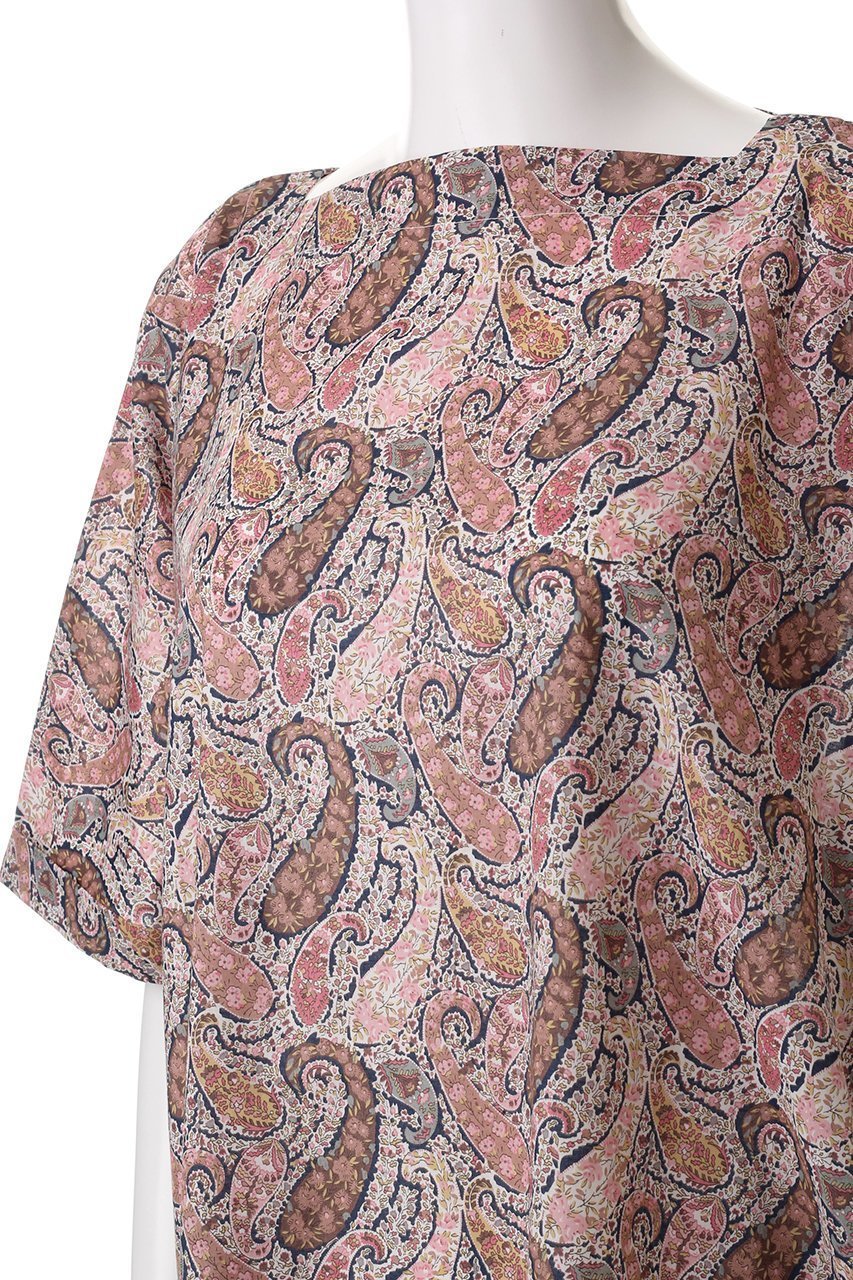 【ナナデコール/nanadecor】のKOワイドワンピースリバティペイズリー 人気、トレンドファッション・服の通販 founy(ファニー) 　ファッション　Fashion　レディースファッション　Fashion for Women　ワンピース　Dresses　チュニック　Tunic Tops & Dresses　シンプル　Simple, Minimal　スリーブ　Sleeve, Long Sleeve / Short Sleeve　チュニック　Tunic, Long Top　ペイズリー　Paisley, Ethnic Pattern　リゾート　Resort, Vacation Style　ワイド　Wide, Wide Fit　other-5|ID: prp329100004441189 ipo3291000000032792985