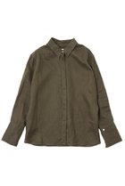 【ザ ストア バイ シー/THE STORE by C】のリネンシャツ 人気、トレンドファッション・服の通販 founy(ファニー) ファッション Fashion レディースファッション Fashion for Women トップス・カットソー Cut & Sew Tops シャツ・ブラウス・オフィスカジュアル Elegant Blouses & Button-Ups カシュクール Wrap Design スラックス Slacks, Dress Pants スリーブ Sleeve, Long Sleeve / Short Sleeve デニム Denim, Jeans Material リネン Linen, Linen Fabric ロング Long, Long-Length エレガント 上品 Elegant 夏 Summer thumbnail カーキ|ID: prp329100004442455 ipo3291000000032907702