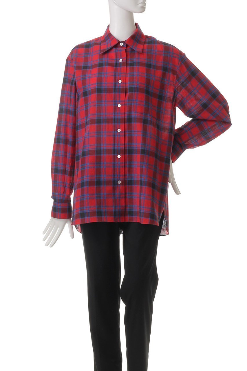 【ザ ロウ/THE ROW】のNESSON SHIRT 人気、トレンドファッション・服の通販 founy(ファニー) 　ファッション　Fashion　レディースファッション　WOMEN　トップス・カットソー　Tops/Tshirt　シャツ/ブラウス　Shirts/Blouses　シアー　Sheer　スラックス　Slacks　スリーブ　Sleeve　チェック　Check　フォルム　Form　ボトム　Bottom　ロング　Long　ワイド　Wide　今季　This Season　other-2|ID: prp329100004442499 ipo3291000000031255757