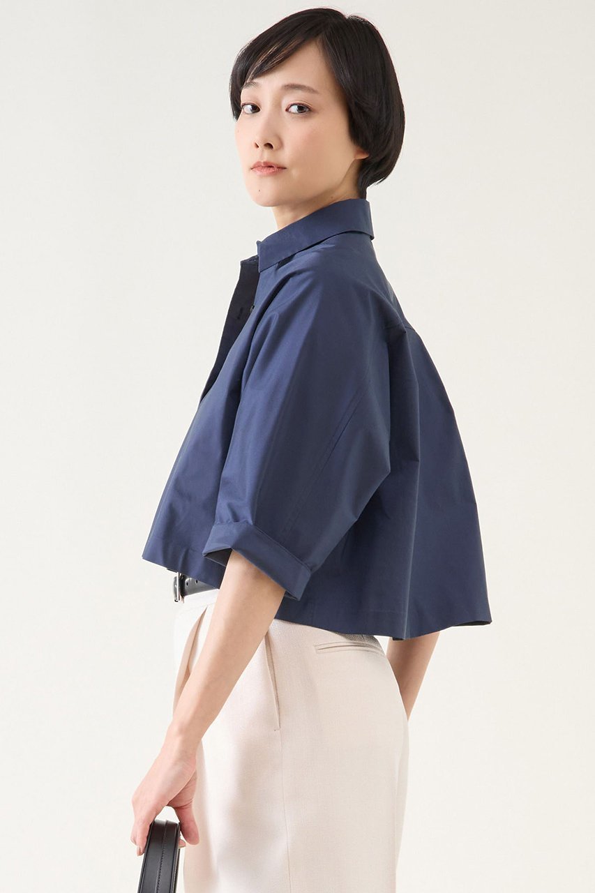 【マルティニーク/martinique】のクロップドシャツ(セットアップ可) 人気、トレンドファッション・服の通販 founy(ファニー) 　ファッション　Fashion　レディースファッション　WOMEN　トップス・カットソー　Tops/Tshirt　シャツ/ブラウス　Shirts/Blouses　おすすめ　Recommend　クロップド　Cropped　ショート　Short　スリーブ　Sleeve　セットアップ　Set Up　タフタ　Taffeta　トレンド　Trend　エレガント 上品　Elegant　NEW・新作・新着・新入荷　New Arrivals　other-2|ID: prp329100004442509 ipo3291000000031255820