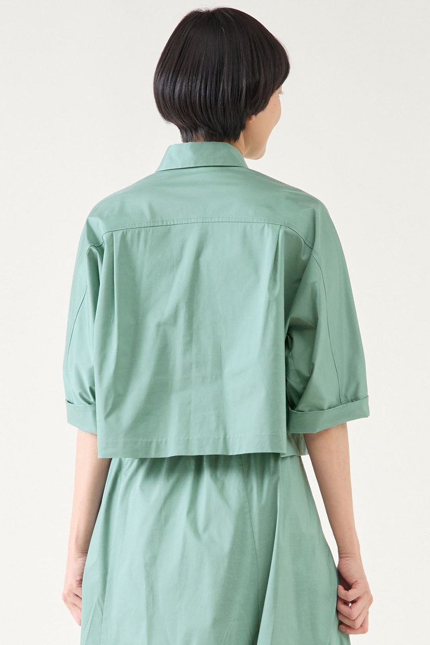 【マルティニーク/martinique】のクロップドシャツ(セットアップ可) 人気、トレンドファッション・服の通販 founy(ファニー) 　ファッション　Fashion　レディースファッション　Fashion for Women　トップス・カットソー　Cut & Sew Tops　シャツ・ブラウス・オフィスカジュアル　Elegant Blouses & Button-Ups　おすすめ　Recommended / Our Picks　クロップド　Cropped, Short Length　ショート　Short, Short Length　スリーブ　Sleeve, Long Sleeve / Short Sleeve　セットアップ　Set-Up, Coordinated Outfit　タフタ　Taffeta, Structured Fabric　トレンド　Trend, Trending Now　エレガント 上品　Elegant　other-3|ID: prp329100004442509 ipo3291000000035041746