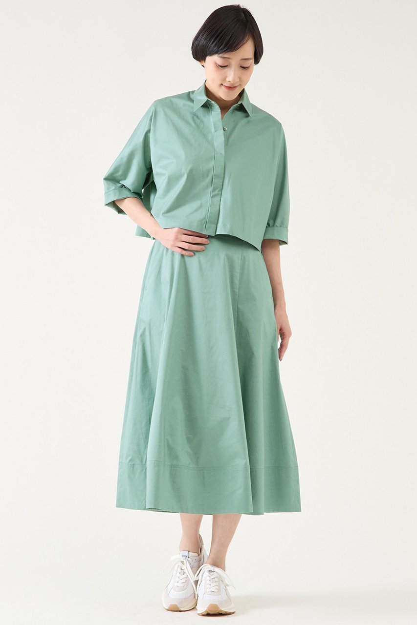 【マルティニーク/martinique】のクロップドシャツ(セットアップ可) 人気、トレンドファッション・服の通販 founy(ファニー) 　ファッション　Fashion　レディースファッション　Fashion for Women　トップス・カットソー　Cut & Sew Tops　シャツ・ブラウス・オフィスカジュアル　Elegant Blouses & Button-Ups　おすすめ　Recommended / Our Picks　クロップド　Cropped, Short Length　ショート　Short, Short Length　スリーブ　Sleeve, Long Sleeve / Short Sleeve　セットアップ　Set-Up, Coordinated Outfit　タフタ　Taffeta, Structured Fabric　トレンド　Trend, Trending Now　エレガント 上品　Elegant　other-4|ID: prp329100004442509 ipo3291000000035041747