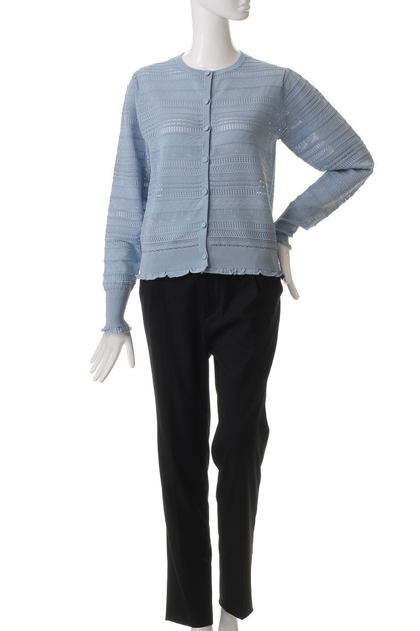 【デザイン ワークス/DESIGN WORKS】の透かし編みボレロ 人気、トレンドファッション・服の通販 founy(ファニー) 　ファッション　Fashion　レディースファッション　Fashion for Women　トップス・カットソー　Cut & Sew Tops　ニット　Knit Tops & Sweaters　カーディガン・羽織り　Layered Style Cardigans　カーディガン　Cardigan, Knitwear　コンパクト　Compact, Small Size　スリーブ　Sleeve, Long Sleeve / Short Sleeve　フェミニン　Feminine, Girly　ボレロ　Bolero, Short Cardigan　ロング　Long, Long-Length　エレガント 上品　Elegant　夏　Summer　春　Spring　S/S・春夏　SS, Spring/Summer, Warm Season　透かし　Cut-Out, Lacework　other-2|ID: prp329100004442516 ipo3291000000032937923
