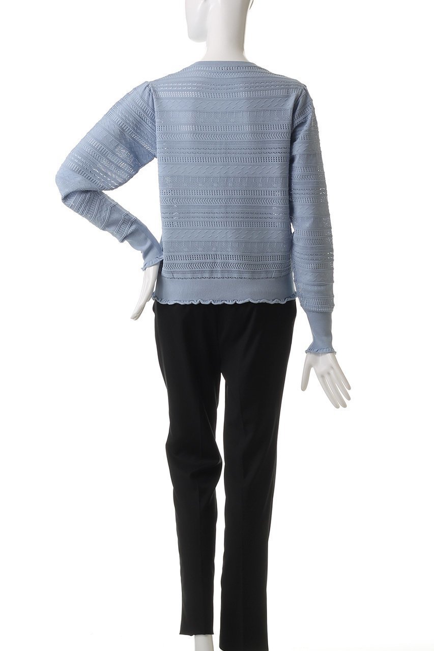 【デザイン ワークス/DESIGN WORKS】の透かし編みボレロ 人気、トレンドファッション・服の通販 founy(ファニー) 　ファッション　Fashion　レディースファッション　Fashion for Women　トップス・カットソー　Cut & Sew Tops　ニット　Knit Tops & Sweaters　カーディガン・羽織り　Layered Style Cardigans　カーディガン　Cardigan, Knitwear　コンパクト　Compact, Small Size　スリーブ　Sleeve, Long Sleeve / Short Sleeve　フェミニン　Feminine, Girly　ボレロ　Bolero, Short Cardigan　ロング　Long, Long-Length　エレガント 上品　Elegant　夏　Summer　春　Spring　S/S・春夏　SS, Spring/Summer, Warm Season　透かし　Cut-Out, Lacework　other-4|ID: prp329100004442516 ipo3291000000032937940