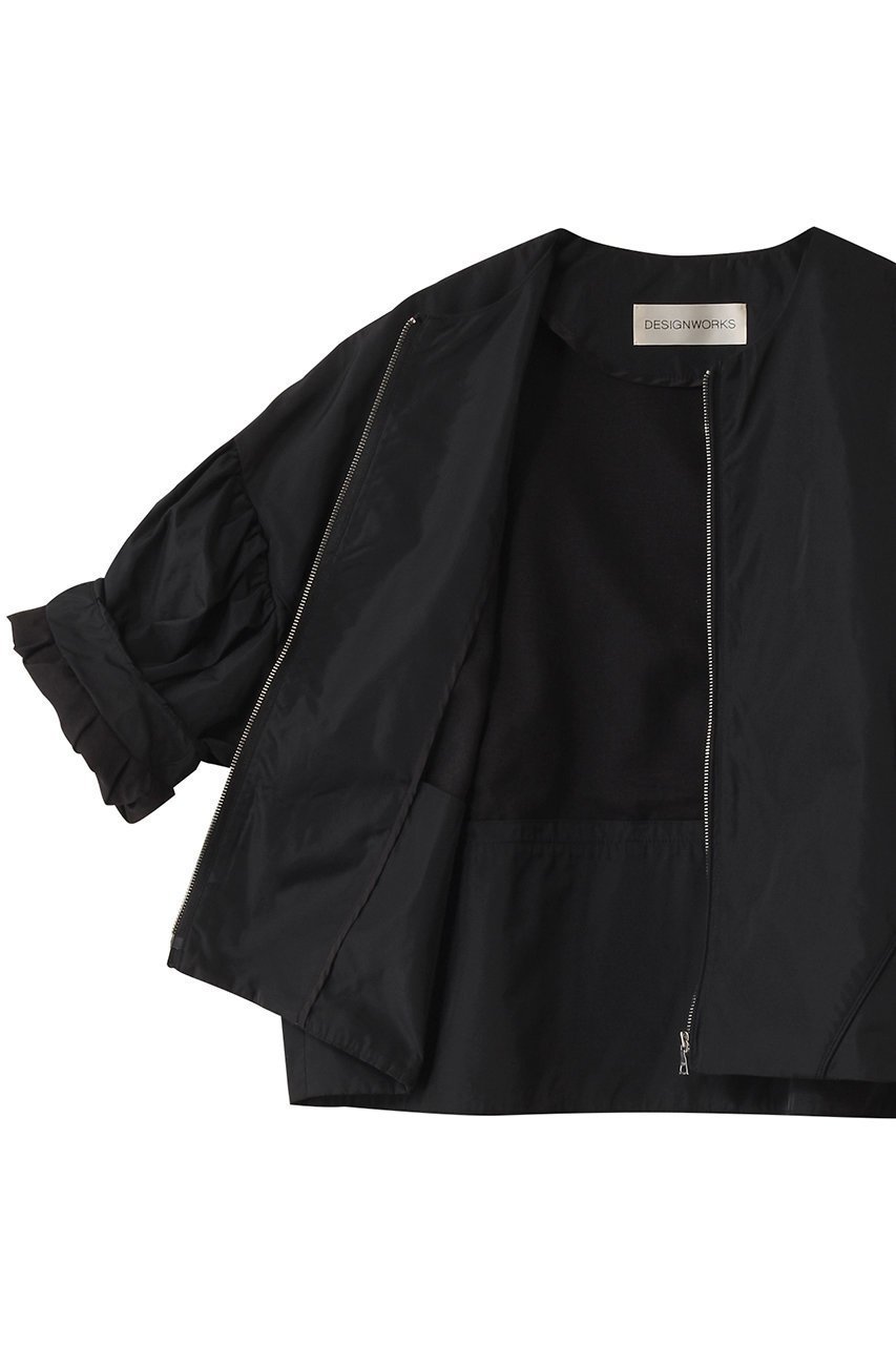 【デザイン ワークス/DESIGN WORKS】のタフタパフスリーブジャケット 人気、トレンドファッション・服の通販 founy(ファニー) 　ファッション　Fashion　レディースファッション　WOMEN　アウター　Coat Outerwear　ジャケット　Jackets　コンパクト　Compact　ジャケット　Jacket　スポーティ　Sporty　スリーブ　Sleeve　タフタ　Taffeta　フェミニン　Feminine　春　Spring　other-6|ID: prp329100004442517 ipo3291000000031325844
