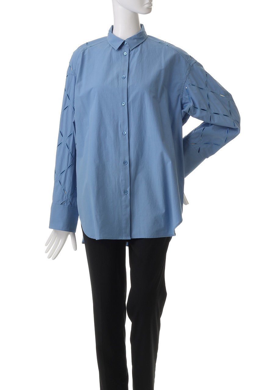 【デザイン ワークス/DESIGN WORKS】のアーガイルエンブロイダリーシャツ 人気、トレンドファッション・服の通販 founy(ファニー) 　ファッション　Fashion　レディースファッション　Fashion for Women　トップス・カットソー　Cut & Sew Tops　シャツ・ブラウス・オフィスカジュアル　Elegant Blouses & Button-Ups　エンブロイダリー　Embroidery Design　シアー　Sheer, See-Through　スリーブ　Sleeve, Long Sleeve / Short Sleeve　ロング　Long, Long-Length　夏　Summer　春　Spring　S/S・春夏　SS, Spring/Summer, Warm Season　other-2|ID: prp329100004442520 ipo3291000000034955346