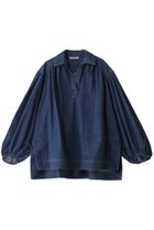 【デザイン ワークス/DESIGN WORKS】のデニムチュニックブラウス ネイビー|ID: prp329100004442521 ipo3291000000032849417