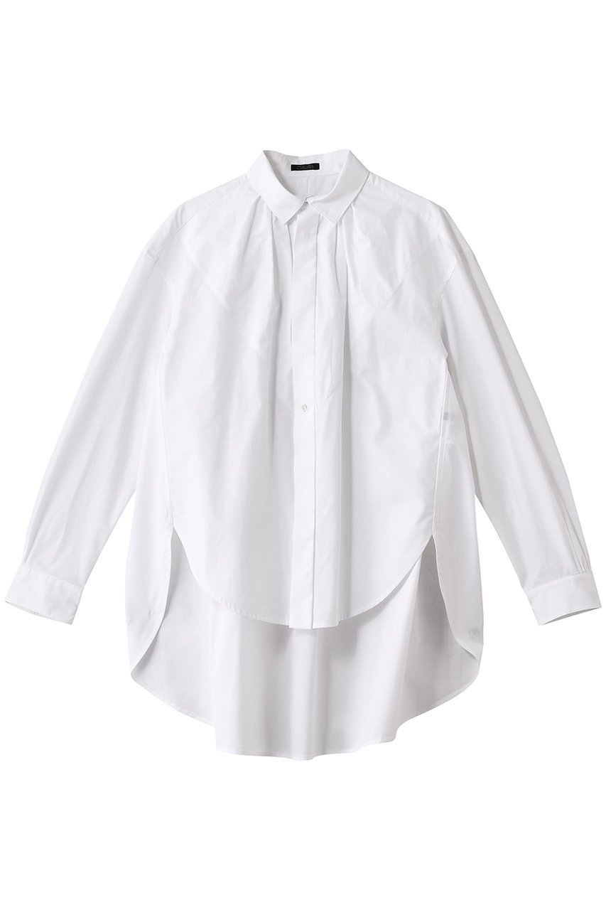 【デザイン ワークス/DESIGN WORKS】のブロードフォルムシャツ インテリア・キッズ・メンズ・レディースファッション・服の通販 founy(ファニー) 　ファッション　Fashion　レディースファッション　Fashion for Women　トップス・カットソー　Cut & Sew Tops　シャツ・ブラウス・オフィスカジュアル　Elegant Blouses & Button-Ups　ギャザー　Gathered, Ruffled　スリーブ　Sleeve, Long Sleeve / Short Sleeve　フォルム　Silhouette, Form　ロング　Long, Long-Length　夏　Summer　春　Spring　S/S・春夏　SS, Spring/Summer, Warm Season　ホワイト|ID: prp329100004442522 ipo3291000000034955374