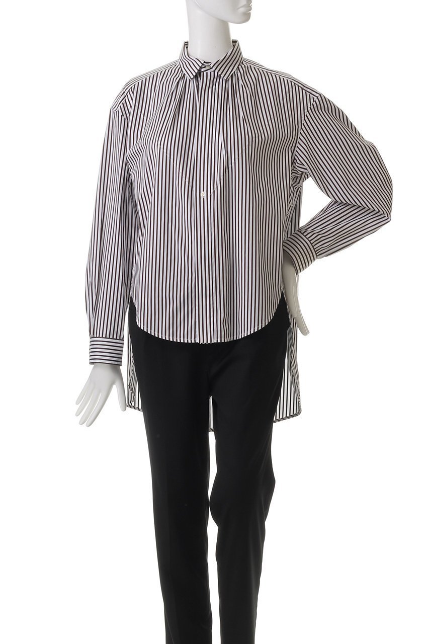 【デザイン ワークス/DESIGN WORKS】のブロードフォルムシャツ 人気、トレンドファッション・服の通販 founy(ファニー) 　ファッション　Fashion　レディースファッション　Fashion for Women　トップス・カットソー　Cut & Sew Tops　シャツ・ブラウス・オフィスカジュアル　Elegant Blouses & Button-Ups　ギャザー　Gathered, Ruffled　スリーブ　Sleeve, Long Sleeve / Short Sleeve　フォルム　Silhouette, Form　ロング　Long, Long-Length　夏　Summer　春　Spring　S/S・春夏　SS, Spring/Summer, Warm Season　other-2|ID: prp329100004442522 ipo3291000000034955376