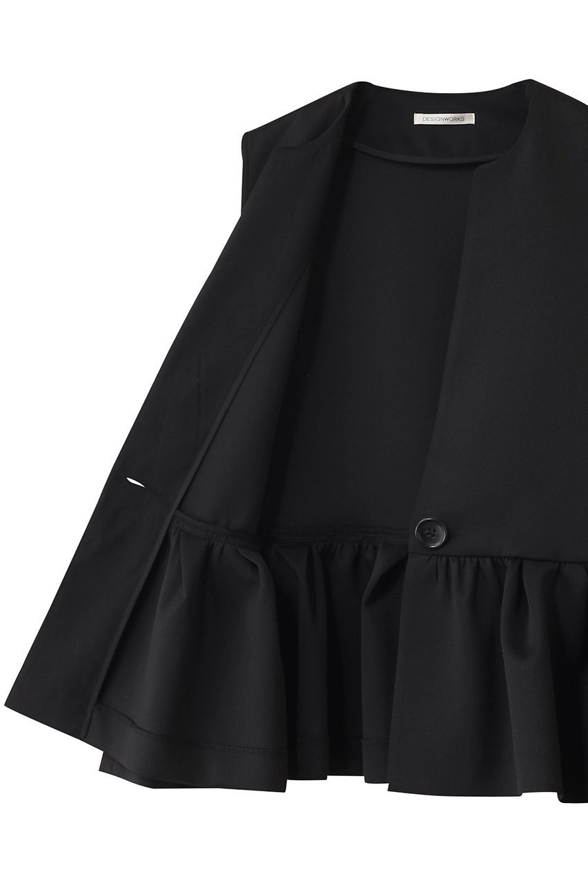 【デザイン ワークス/DESIGN WORKS】のポリエステルストレッチダンボールジレ 人気、トレンドファッション・服の通販 founy(ファニー) 　ファッション　Fashion　レディースファッション　WOMEN　アウター　Coat Outerwear　ジャケット　Jackets　シンプル　Simple　ジャケット　Jacket　ストレッチ　Stretch　スプリング　Spring　フェミニン　Feminine　ベスト　Vest　ペプラム　Peplum　再入荷　Restock/Back In Stock/Re Arrival　other-7|ID: prp329100004442523 ipo3291000000031325853