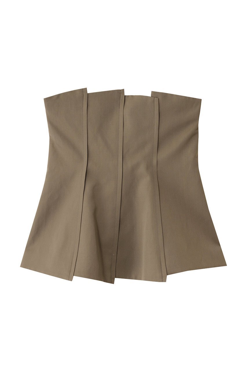 【エステータ/esteta】のウールリネンビスチェ インテリア・キッズ・メンズ・レディースファッション・服の通販 founy(ファニー) 　ファッション　Fashion　レディースファッション　Fashion for Women　トップス・カットソー　Cut & Sew Tops　キャミソール&ノースリーブ　Camisoles & Sleeveless Tops　シャツ・ブラウス・オフィスカジュアル　Elegant Blouses & Button-Ups　ビスチェ　Bustiers & Corset Tops / Layered Bustier Style　エレガント 上品　Elegant　シンプル　Simple, Minimal　ジップ　Zip, Zipper　ジャケット　Jacket, Outerwear　ノースリーブ　Sleeveless, No-Sleeve　ビスチェ　Bustier, Corset Top　フィット　Fit, Slim Fit　フォーマル　Formal, Dressy　リネン　Linen, Linen Fabric　カーキ|ID: prp329100004442525 ipo3291000000032852439
