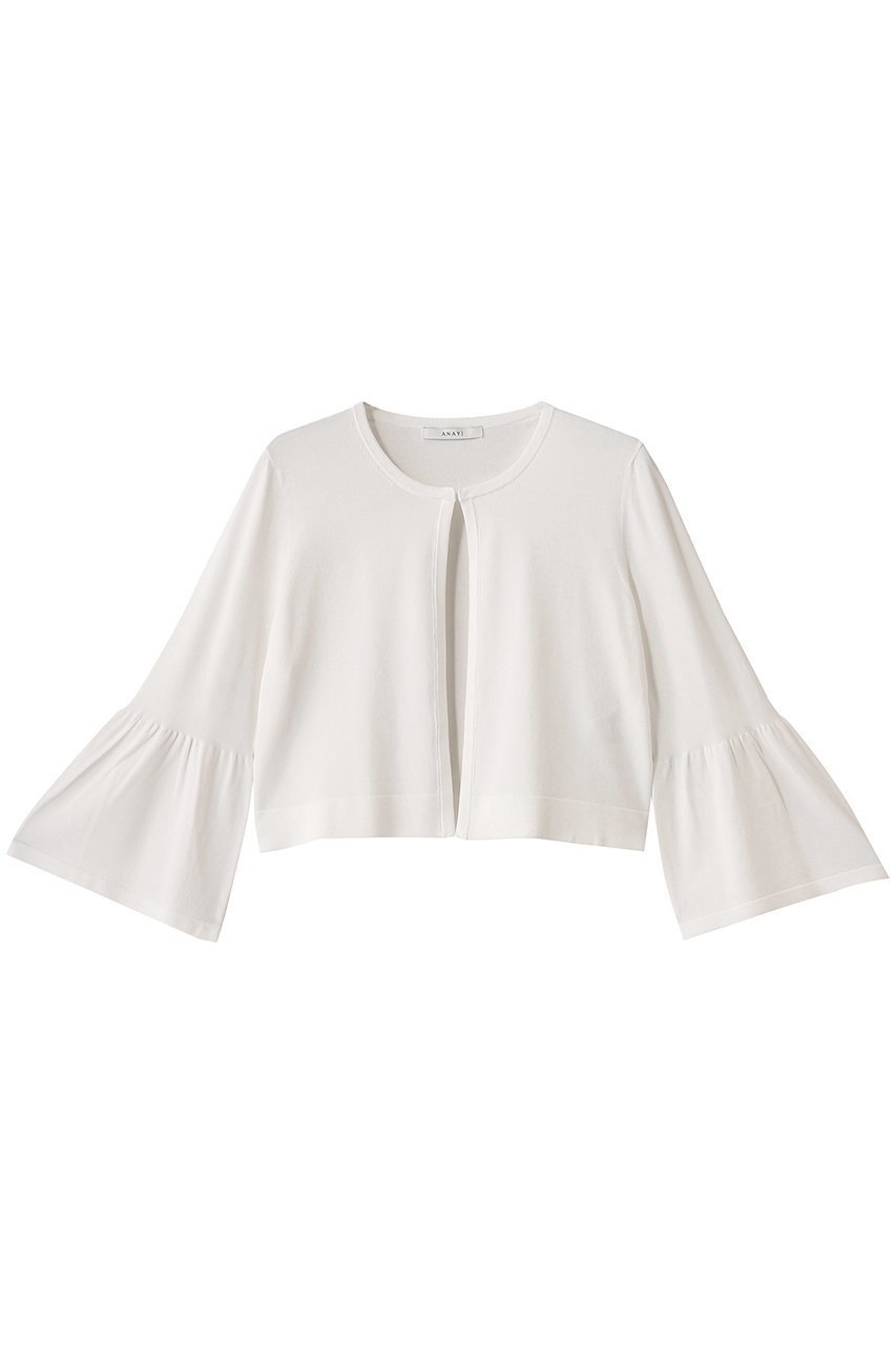 【アナイ/ANAYI】のレーヨンナイロンボレロカーディガン インテリア・キッズ・メンズ・レディースファッション・服の通販 founy(ファニー) ファッション Fashion レディースファッション Fashion for Women トップス・カットソー Cut & Sew Tops ニット Knit Tops & Sweaters カーディガン・羽織り Layered Style Cardigans カーディガン Cardigan, Knitwear ギャザー Gathered, Ruffled シンプル Simple, Minimal フェミニン Feminine, Girly ボレロ Bolero, Short Cardigan エレガント 上品 Elegant オフホワイト|ID: prp329100004442527 ipo3291000000032937824