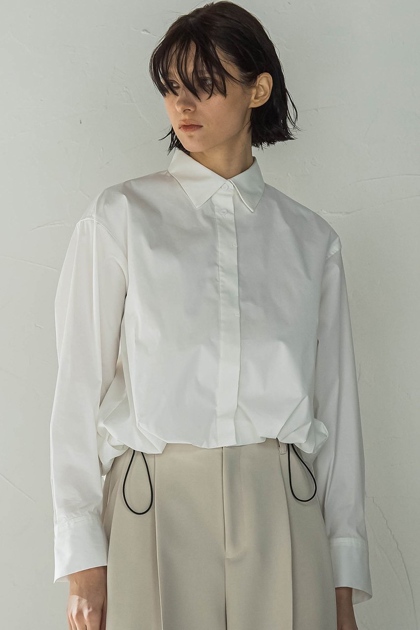 【エッセン ロートレアモン/ESSEN LAUTREAMONT】のストレッチブロードバルーンシャツ 人気、トレンドファッション・服の通販 founy(ファニー) 　ファッション　Fashion　レディースファッション　Ladies' Fashion Online　トップス・カットソー　Cut & Sew Tops　シャツ/ブラウス　Elegant Blouses & Button-Ups　コンパクト　Compact　スタイリッシュ　Stylish　スリーブ　Sleeve　バルーン　Balloon　ロング　Long　再入荷　Restock/Back In Stock/Re Arrival　other-8|ID: prp329100004442529 ipo3291000000032245192