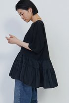 【プルミエ アロンディスモン/1er Arrondissement】のコットンポンチ×タフタトップス ブラック|ID: prp329100004442532 ipo3291000000032841252