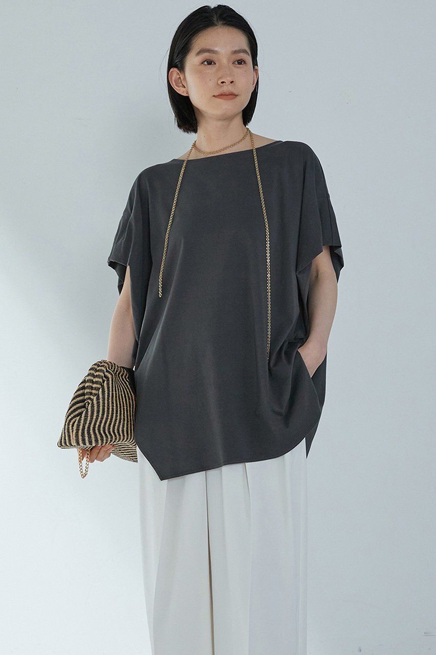 【プルミエ アロンディスモン/1er Arrondissement】のプレミアム天竺ニュアンストップス 人気、トレンドファッション・服の通販 founy(ファニー) 　ファッション　Fashion　レディースファッション　Fashion for Women　トップス・カットソー　Cut & Sew Tops　シャツ・ブラウス・オフィスカジュアル　Elegant Blouses & Button-Ups　カットソー　Cut and Sewn Top　ショート　Short, Short Length　スリーブ　Sleeve, Long Sleeve / Short Sleeve　プレミアム　Premium, High-End　人気　Popular, Best Seller　再入荷　Restock / Back in Stock　定番　Standard, Basic Item　 other-1|ID: prp329100004442533 ipo3291000000035830076