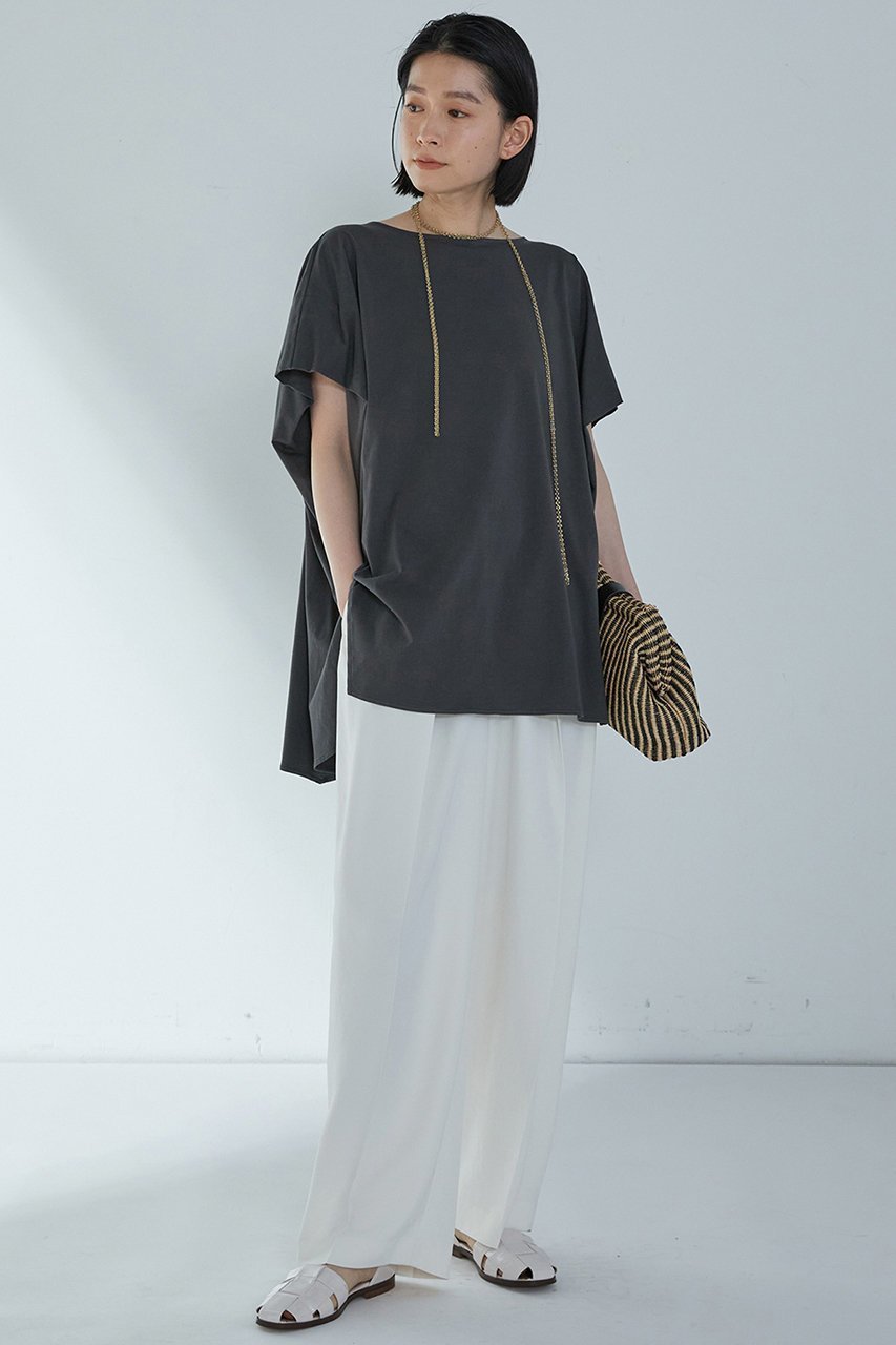 【プルミエ アロンディスモン/1er Arrondissement】のプレミアム天竺ニュアンストップス 人気、トレンドファッション・服の通販 founy(ファニー) 　ファッション　Fashion　レディースファッション　Fashion for Women　トップス・カットソー　Cut & Sew Tops　シャツ・ブラウス・オフィスカジュアル　Elegant Blouses & Button-Ups　カットソー　Cut and Sewn Top　ショート　Short, Short Length　スリーブ　Sleeve, Long Sleeve / Short Sleeve　プレミアム　Premium, High-End　人気　Popular, Best Seller　再入荷　Restock / Back in Stock　定番　Standard, Basic Item　other-3|ID: prp329100004442533 ipo3291000000035830081