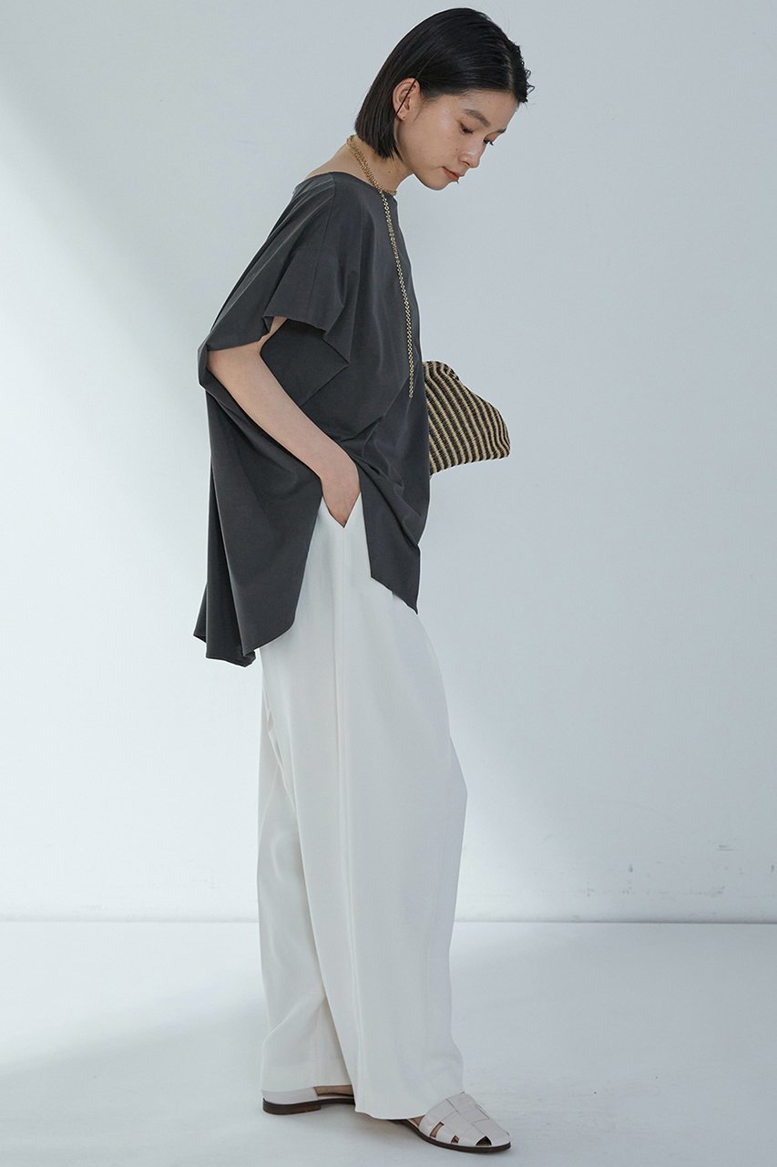 【プルミエ アロンディスモン/1er Arrondissement】のプレミアム天竺ニュアンストップス 人気、トレンドファッション・服の通販 founy(ファニー) 　ファッション　Fashion　レディースファッション　Fashion for Women　トップス・カットソー　Cut & Sew Tops　シャツ・ブラウス・オフィスカジュアル　Elegant Blouses & Button-Ups　カットソー　Cut and Sewn Top　ショート　Short, Short Length　スリーブ　Sleeve, Long Sleeve / Short Sleeve　プレミアム　Premium, High-End　人気　Popular, Best Seller　再入荷　Restock / Back in Stock　定番　Standard, Basic Item　other-4|ID: prp329100004442533 ipo3291000000035830082