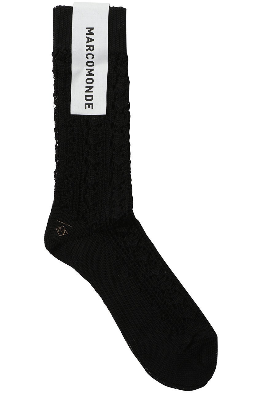 【エリオポール/heliopole】の【MARCOMONDE】レースソックス インテリア・キッズ・メンズ・レディースファッション・服の通販 founy(ファニー) 　ファッション　Fashion　レディースファッション　Fashion for Women　ソックス&靴下　Socks & Hosiery　レッグウェア・ストッキング　Legwear & Hosiery　シンプル　Simple, Minimal　スニーカー　Sneakers, Trainers　ソックス　Socks, Hosiery　フィット　Fit, Slim Fit　フェミニン　Feminine, Girly　レース　Lace, Lace Fabric　エレガント 上品　Elegant　透かし　Cut-Out, Lacework　ブラック|ID: prp329100004442536 ipo3291000000032801763