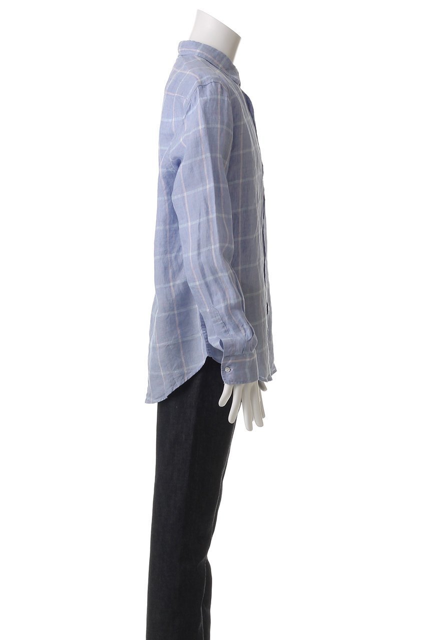【フランク&アイリーン/Frank&Eileen / MEN】の【MEN】FINBAR イタリアンリネン ブルーチェックシャツ 人気、トレンドファッション・服の通販 founy(ファニー) 　ファッション　Fashion　メンズファッション　MEN　スリーブ　Sleeve　チェック　Check　リネン　Linen　リラックス　Relax　ロング　Long　エレガント 上品　Elegant　other-3|ID: prp329100004442540 ipo3291000000031256017