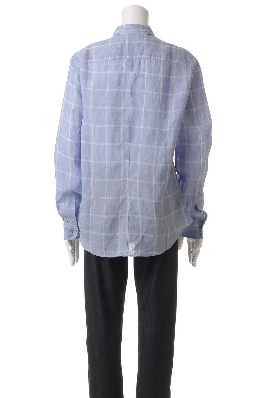 【フランク&アイリーン/Frank&Eileen / MEN】の【MEN】FINBAR イタリアンリネン ブルーチェックシャツ 人気、トレンドファッション・服の通販 founy(ファニー) 　ファッション　Fashion　メンズファッション　MEN　スリーブ　Sleeve　チェック　Check　リネン　Linen　リラックス　Relax　ロング　Long　エレガント 上品　Elegant　other-4|ID: prp329100004442540 ipo3291000000031256020