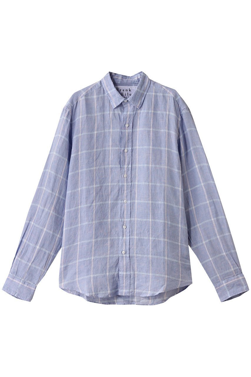 【フランク&アイリーン/Frank&Eileen / MEN】の【MEN】FINBAR イタリアンリネン ブルーチェックシャツ 人気、トレンドファッション・服の通販 founy(ファニー) 　ファッション　Fashion　メンズファッション　Fashion for Men　スリーブ　Sleeve, Long Sleeve / Short Sleeve　チェック　Check, Plaid, Tartan　リネン　Linen, Linen Fabric　リラックス　Relax, Relaxed Fit　ロング　Long, Long-Length　エレガント 上品　Elegant　 other-1|ID: prp329100004442540 ipo3291000000032852465
