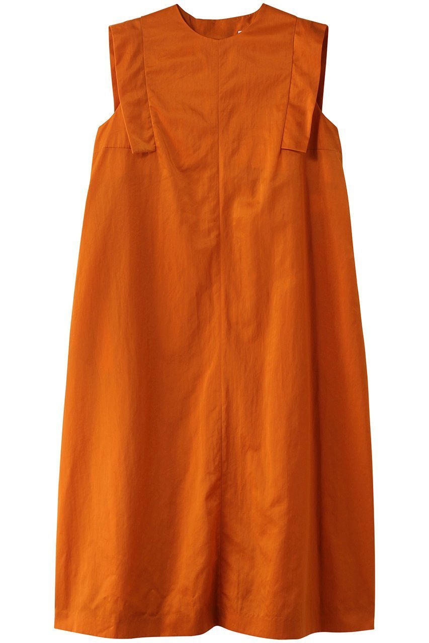 【ランバン オン ブルー/LANVIN en Bleu】の0318サテンバックリボンワンピース インテリア・キッズ・メンズ・レディースファッション・服の通販 founy(ファニー) 　ファッション　Fashion　レディースファッション　Fashion for Women　ワンピース　Dresses　チュニック　Tunic Tops & Dresses　おすすめ　Recommended / Our Picks　サテン　Satin, Glossy Fabric　ジュエリー　Jewelry, Accessories　チュニック　Tunic, Long Top　リボン　Ribbon, Bow　リュクス　Luxury, Elegant, High-End, Chic　ロング　Long, Long-Length　オレンジ|ID: prp329100004442545 ipo3291000000032868163