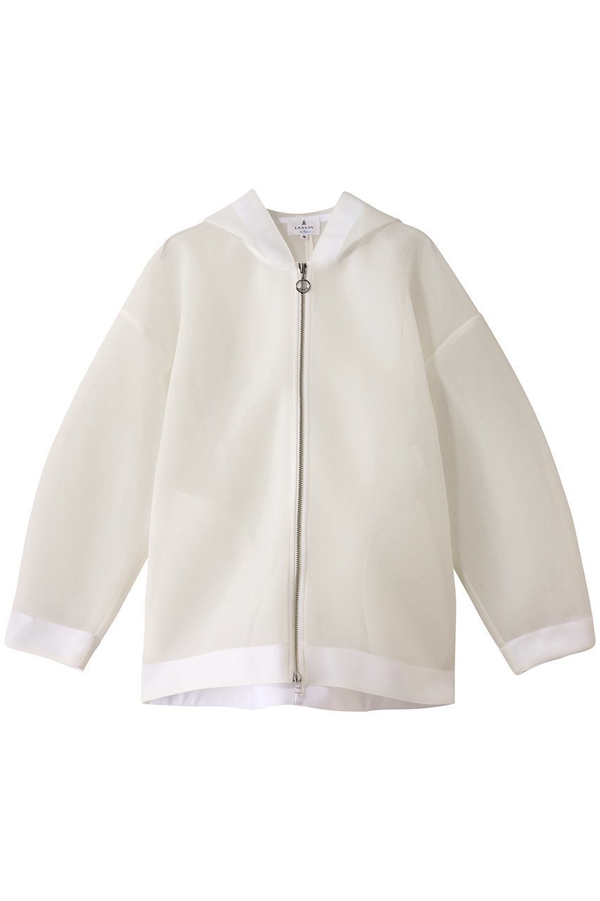 【ランバン オン ブルー/LANVIN en Bleu】のシアーダンボールフーディ インテリア・キッズ・メンズ・レディースファッション・服の通販 founy(ファニー) 　ファッション　Fashion　レディースファッション　Fashion for Women　トップス・カットソー　Cut & Sew Tops　シャツ・ブラウス・オフィスカジュアル　Elegant Blouses & Button-Ups　レディースパーカー・カジュアルフーディー　Casual Hoodies & Sweatshirts　ロングTシャツ・Tシャツ　Longline T-Shirts & Tees　スウェット・クルーネックトップス　Sweatshirts & Crewnecks / Relaxed Fit Sweat Tops　カットソー・ベーシックTシャツ　Cut-and-Sewn Tops / Stretch Tees & Basics　シアー　Sheer, See-Through　チャーム　Charm, Pendant　リュクス　Luxury, Elegant, High-End, Chic　夏　Summer　春　Spring　S/S・春夏　SS, Spring/Summer, Warm Season　オフ|ID: prp329100004442546 ipo3291000000032863607