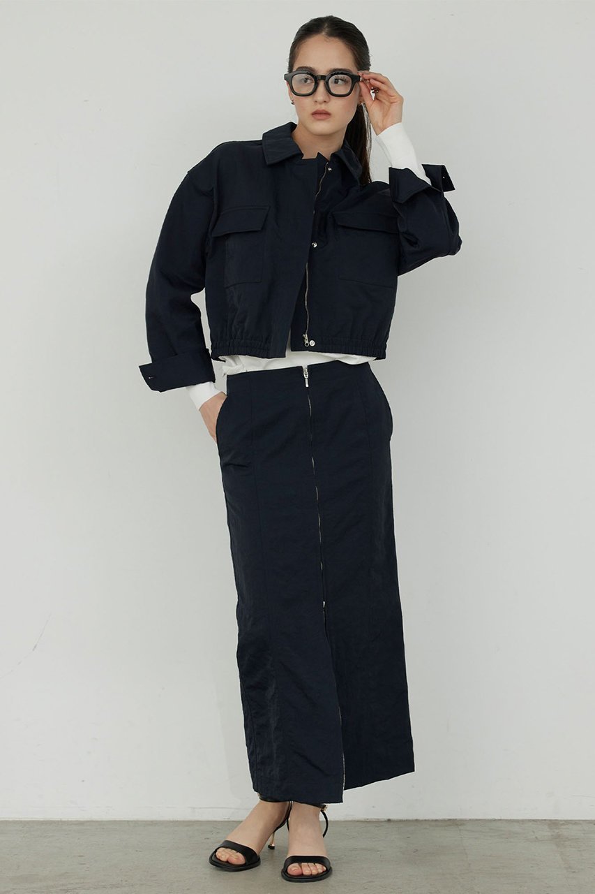 【ガリャルダガランテ/GALLARDAGALANTE】のナイロンスリットスカート 人気、トレンドファッション・服の通販 founy(ファニー) 　ファッション　Fashion　レディースファッション　WOMEN　スカート　Skirt　ロングスカート　Long Skirt　おすすめ　Recommend　スリット　Slit　セットアップ　Set Up　タイトスカート　Tight Skirt　ブルゾン　Blouson　ロング　Long　other-6|ID: prp329100004442550 ipo3291000000031685498