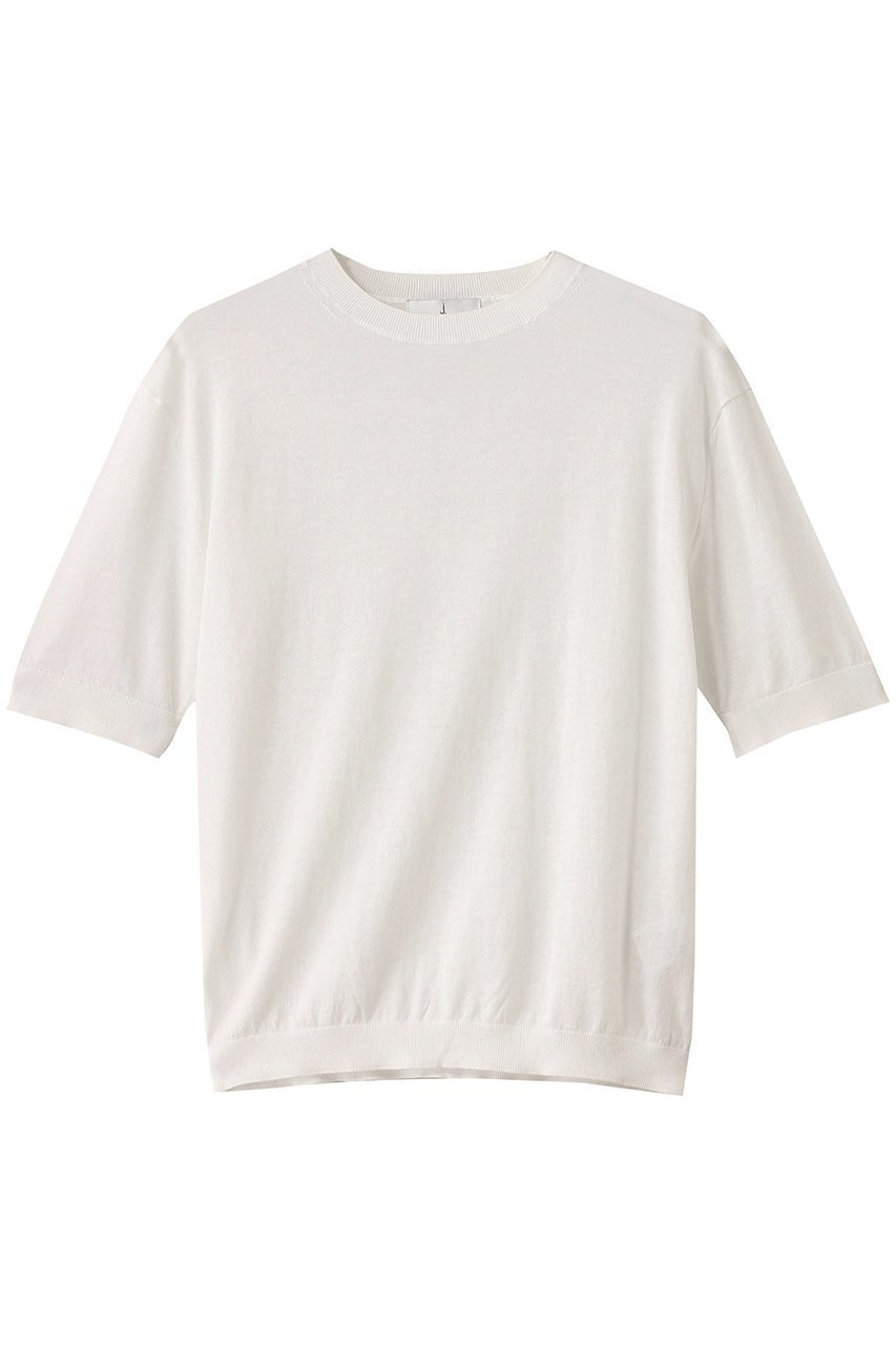 【ジェイドット/j.】の綿シルクニットショートスリーブトップス インテリア・キッズ・メンズ・レディースファッション・服の通販 founy(ファニー) 　ファッション　Fashion　レディースファッション　WOMEN　トップス・カットソー　Tops/Tshirt　ニット　Knit Tops　プルオーバー　Pullover　インナー　Inner　カーディガン　Cardigan　サマー　Summer　シルク　Silk　シンプル　Simple　ジャケット　Jacket　ホワイト|ID: prp329100004442552 ipo3291000000031050729