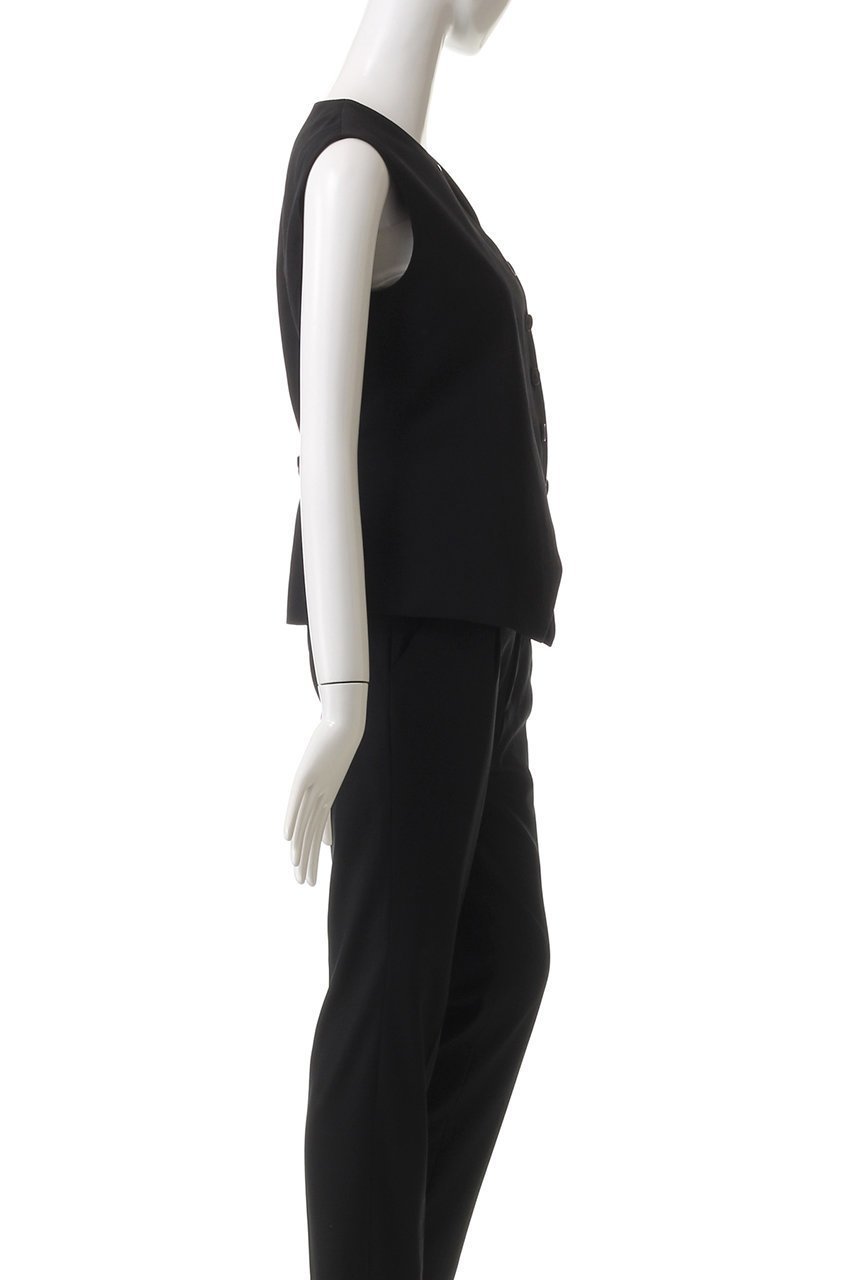 【エステータ/esteta】のウールリネンアシンメトリーボタンベスト 人気、トレンドファッション・服の通販 founy(ファニー) 　ファッション　Fashion　レディースファッション　WOMEN　アウター　Coat Outerwear　ジャケット　Jackets　カットソー　Cut And Sew　シンプル　Simple　ジャケット　Jacket　フロント　Front　ベスト　Vest　リネン　Linen　other-3|ID: prp329100004442554 ipo3291000000031256103