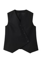 【エステータ/esteta】のウールリネンアシンメトリーボタンベスト 人気、トレンドファッション・服の通販 founy(ファニー) ファッション Fashion レディースファッション Fashion for Women アウター Coat / Outerwear Collection レディースジャケット・軽アウター Jackets カットソー Cut and Sewn Top シンプル Simple, Minimal ジャケット Jacket, Outerwear フロント Front, Front Design ベスト Vest, Waistcoat リネン Linen, Linen Fabric thumbnail ブラック|ID: prp329100004442554 ipo3291000000032958885