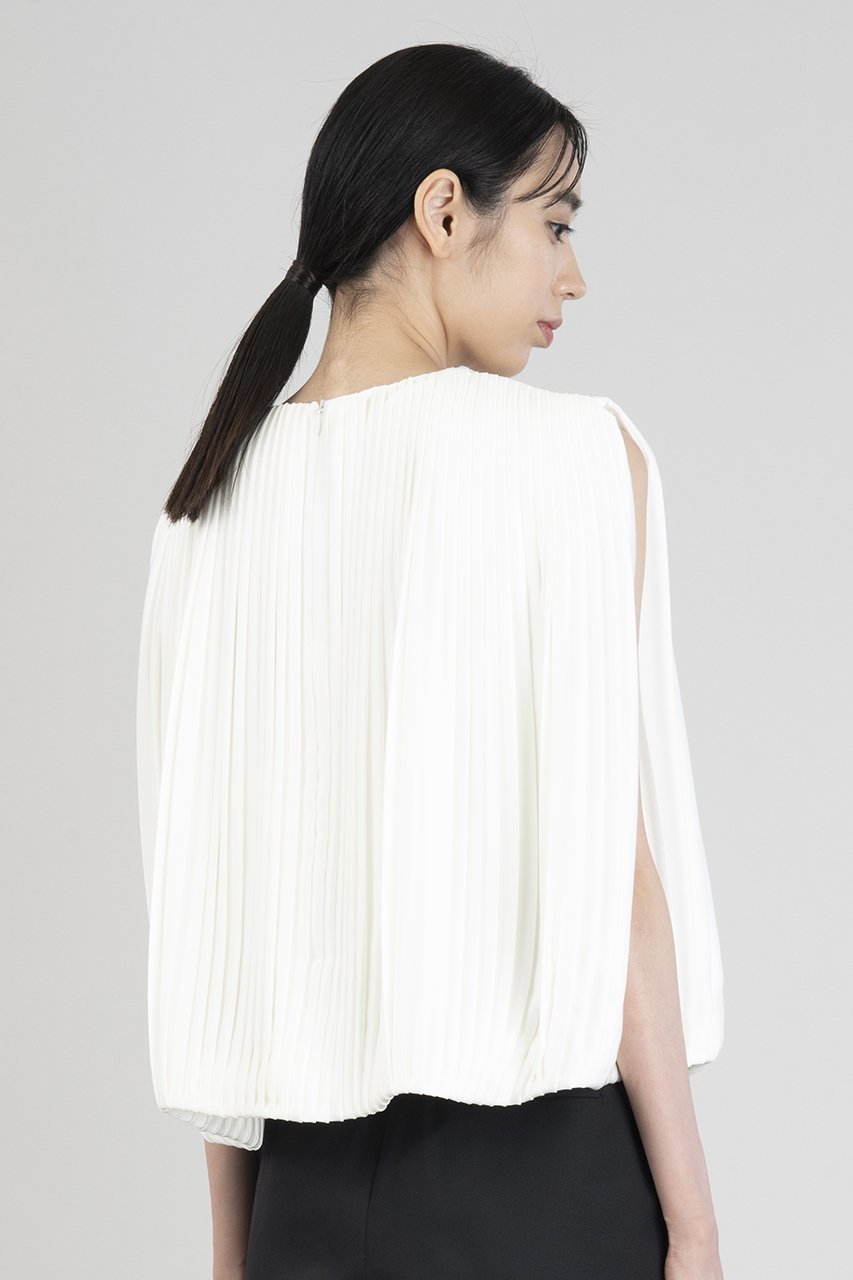 【エステータ/esteta】のドレープサテンプリーツブラウス 人気、トレンドファッション・服の通販 founy(ファニー) 　ファッション　Fashion　レディースファッション　Fashion for Women　トップス・カットソー　Cut & Sew Tops　キャミソール&ノースリーブ　Camisoles & Sleeveless Tops　シャツ・ブラウス・オフィスカジュアル　Elegant Blouses & Button-Ups　エレガント 上品　Elegant　サテン　Satin, Glossy Fabric　シンプル　Simple, Minimal　ドレープ　Drape, Draping Fabric　ノースリーブ　Sleeveless, No-Sleeve　プリーツ　Pleats, Pleated　再入荷　Restock / Back in Stock　other-6|ID: prp329100004442556 ipo3291000000035062772