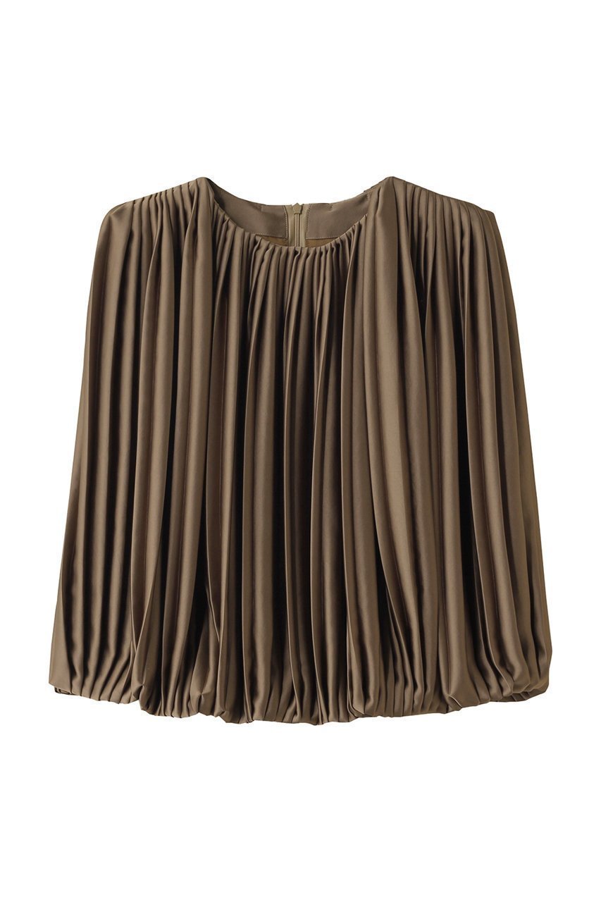 【エステータ/esteta】のドレープサテンプリーツブラウス インテリア・キッズ・メンズ・レディースファッション・服の通販 founy(ファニー) 　ファッション　Fashion　レディースファッション　Fashion for Women　トップス・カットソー　Cut & Sew Tops　キャミソール&ノースリーブ　Camisoles & Sleeveless Tops　シャツ・ブラウス・オフィスカジュアル　Elegant Blouses & Button-Ups　エレガント 上品　Elegant　サテン　Satin, Glossy Fabric　シンプル　Simple, Minimal　ドレープ　Drape, Draping Fabric　ノースリーブ　Sleeveless, No-Sleeve　プリーツ　Pleats, Pleated　カーキ|ID: prp329100004442556 ipo3291000000035923041