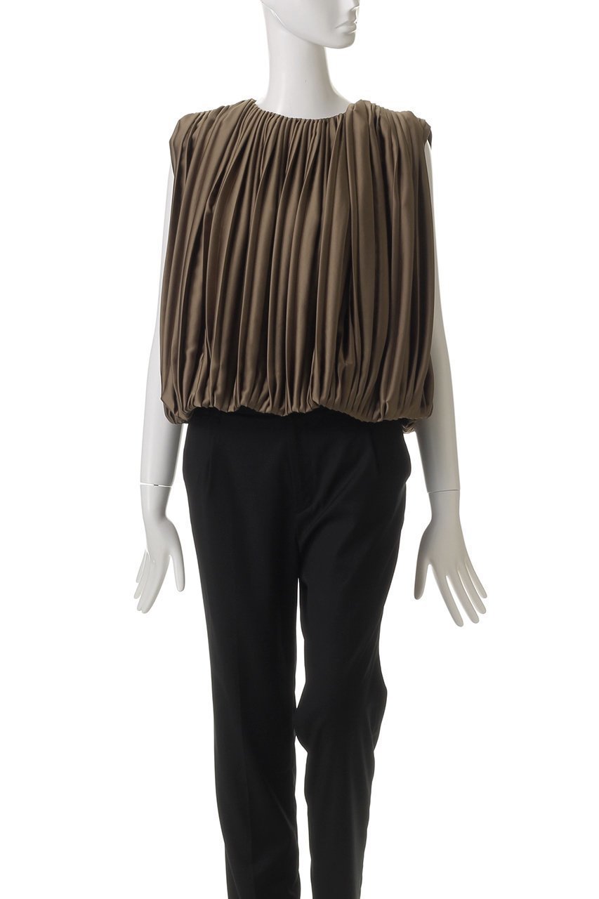 【エステータ/esteta】のドレープサテンプリーツブラウス 人気、トレンドファッション・服の通販 founy(ファニー) 　ファッション　Fashion　レディースファッション　Fashion for Women　トップス・カットソー　Cut & Sew Tops　キャミソール&ノースリーブ　Camisoles & Sleeveless Tops　シャツ・ブラウス・オフィスカジュアル　Elegant Blouses & Button-Ups　エレガント 上品　Elegant　サテン　Satin, Glossy Fabric　シンプル　Simple, Minimal　ドレープ　Drape, Draping Fabric　ノースリーブ　Sleeveless, No-Sleeve　プリーツ　Pleats, Pleated　other-2|ID: prp329100004442556 ipo3291000000035923042