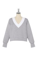 【デイジーリン/DAISY LIN】のミルフィーユ スウェット Lady V Pullover 人気、トレンドファッション・服の通販 founy(ファニー) ファッション Fashion レディースファッション WOMEN トップス・カットソー Tops/Tshirt ニット Knit Tops パーカ Sweats プルオーバー Pullover スウェット Sweat ウォッシャブル Washable シンプル Simple ジャージ Jersey スウェット Sweat ストレッチ Stretch デニム Denim リラックス Relax NEW・新作・新着・新入荷 New Arrivals 軽量 Lightweight |ID:prp329100004442559