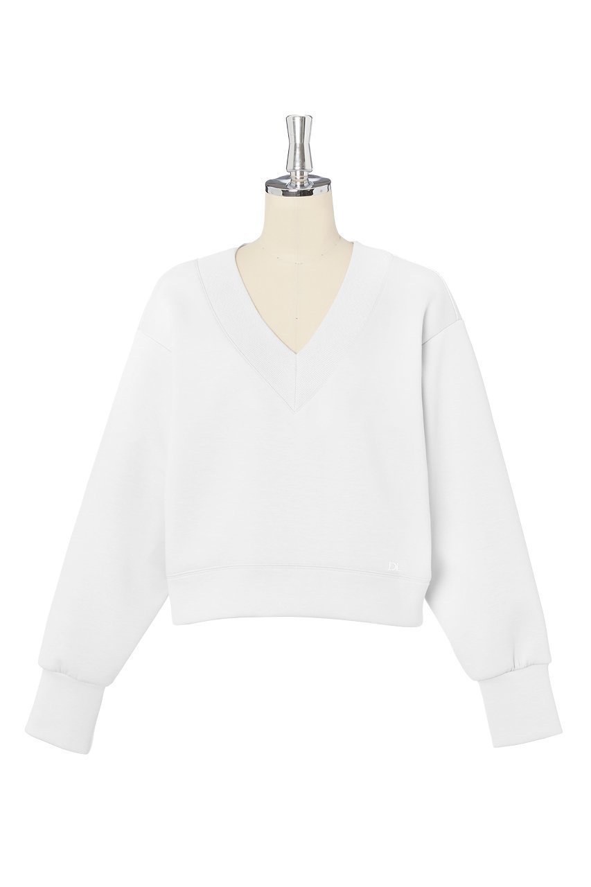【デイジーリン/DAISY LIN】のミルフィーユ スウェット Lady V Pullover インテリア・キッズ・メンズ・レディースファッション・服の通販 founy(ファニー) 　ファッション　Fashion　レディースファッション　Fashion for Women　トップス・カットソー　Cut & Sew Tops　ニット　Knit Tops & Sweaters　レディースパーカー・カジュアルフーディー　Casual Hoodies & Sweatshirts　カジュアルプルオーバー・ニットトップス　Pullovers & Knit Tops / Casual Pullovers　スウェット・クルーネックトップス　Sweatshirts & Crewnecks / Relaxed Fit Sweat Tops　ウォッシャブル　Machine Washable　シンプル　Simple, Minimal　スウェット / スエット　Sweatshirt, Sweatwear　ストレッチ　Stretch, Stretchy Fabric　デニム　Denim, Jeans Material　リラックス　Relax, Relaxed Fit　軽量　Lightweight, Ultra Light　ホワイト|ID: prp329100004442559 ipo3291000000032923919