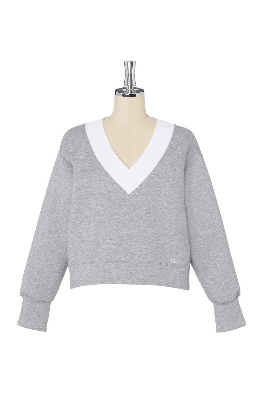 【デイジーリン/DAISY LIN】のミルフィーユ スウェット Lady V Pullover 人気、トレンドファッション・服の通販 founy(ファニー) 　ファッション　Fashion　レディースファッション　Fashion for Women　トップス・カットソー　Cut & Sew Tops　ニット　Knit Tops & Sweaters　レディースパーカー・カジュアルフーディー　Casual Hoodies & Sweatshirts　カジュアルプルオーバー・ニットトップス　Pullovers & Knit Tops / Casual Pullovers　スウェット・クルーネックトップス　Sweatshirts & Crewnecks / Relaxed Fit Sweat Tops　ウォッシャブル　Machine Washable　シンプル　Simple, Minimal　スウェット / スエット　Sweatshirt, Sweatwear　ストレッチ　Stretch, Stretchy Fabric　デニム　Denim, Jeans Material　リラックス　Relax, Relaxed Fit　軽量　Lightweight, Ultra Light　 other-1|ID: prp329100004442559 ipo3291000000036594370